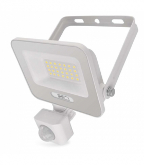 Naświetlacz LED GLARO PIR 20 W, biały, IP54, 2000 lm, neutralna biel EMOS ZS2324W