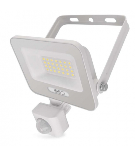 Naświetlacz LED GLARO PIR 20 W, biały, IP54, 2000 lm, neutralna biel EMOS ZS2324W