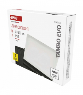 Naświetlacz LED TAMBO EVO, 100 W, 10 000 lm, IP65, czarny EMOS Lighting ZS2554