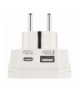 Adapter podróżny do Europy Centralnej, biały, 1×USB-C, 1×USB-A SKROSS P0055U - zdjęcie 9