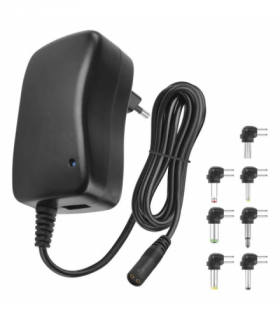 Zasilacz impulsowy 1500mA z wymiennymi końcówkami, USB EMOS N3112N