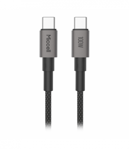 Kabel USB-C - USB-C Miccell VQ-D34, 100W, 1,2m, czarny Orno VQ-D34-005988