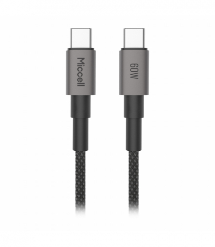 Kabel USB-C - USB-C Miccell VQ-D34, 60W, 1,2m, czarny Orno VQ-D34-003759