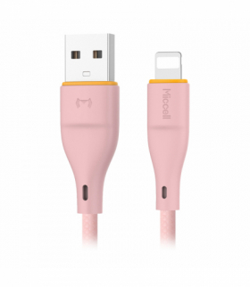 Kabel USB-A - Lightning Miccell VQ-D06, 2,4A, 1m, różowy Orno VQ-D06-004029