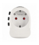 Adapter podróżny do Ameryki, Afryki i Azji, biały, 1×USB-C, 1×USB-A SKROSS P0056U - zdjęcie 6