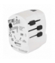 Adapter podróżny do Ameryki, Afryki i Azji, biały, 1×USB-C, 1×USB-A SKROSS P0056U - zdjęcie 18