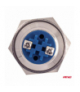 Włącznik płaski okrągły stalowy ON/OFF 19mm 5A 12/230V AMiO 04474 - zdjęcie 5