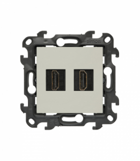 Gniazdo HDMI 2.1 podwójne, kaszmirowy, HDMI 2.1 Simon 24 NGHDMI221.01/42