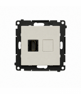 Gniazdo HDMI pojedyncze, IP20, kaszmirowy, HDMI 1.4 Simon 55 TGHDMI.01/142