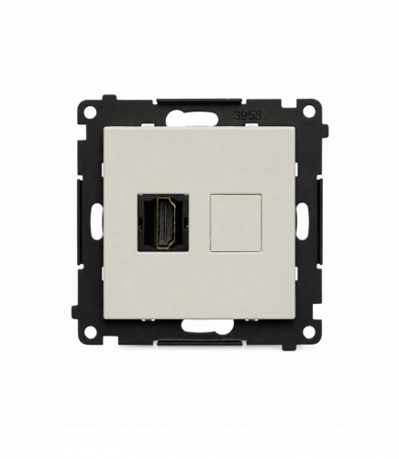 Gniazdo HDMI pojedyncze, IP20, kaszmirowy, HDMI 1.4 Simon 55 TGHDMI.01/142