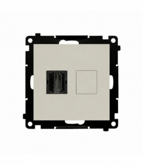 Gniazdo HDMI pojedyncze, IP20, kaszmirowy, HDMI 2.1 Simon 55 TGHDMI121.01/142