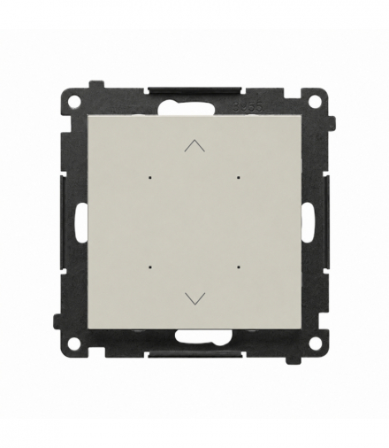 Sterownik do rolety, żaluzji, markiz, firan, sterowany smartfonem Wi-Fi - SHUTTER, Simon 55 GO, 2 x 6A, IP20, kaszmirowy Simon 55 GO TEZ1W.01/142