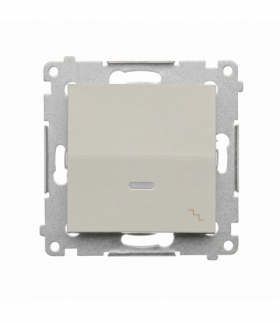 Łącznik schodowy z podświetleniem LED, 16AX, kaszmirowy Simon 54 DW6AL.01/42
