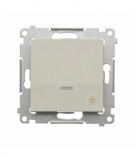 Łącznik krzyżowy z podświetleniem LED, kaszmirowy Simon 54 DW7L.01/42