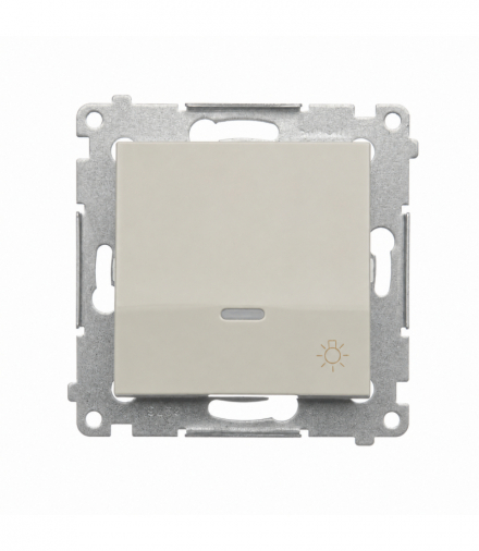 Przycisk światło z podświetleniem LED, kaszmirowy Simon 54 DS1L.01/42