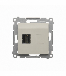 Gniazdo HDMI pojedyncze, IP20, kaszmirowy Simon 54 DGHDMI.01/42