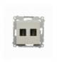 Gniazdo HDMI podwójne, IP20, kaszmirowy Simon 54 DGHDMI2.01/42 - zdjęcie 1