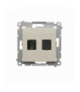Gniazdo HDMI + komputerowe RJ45 kat.6., IP20, kaszmirowy Simon 54 DGHRJ45.01/42 - zdjęcie 1