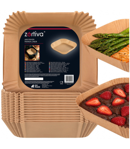 Wkład do Air Fryer, papierowy, silikonowany do frytownicy 20x20cm 300szt. Zortiva 19415