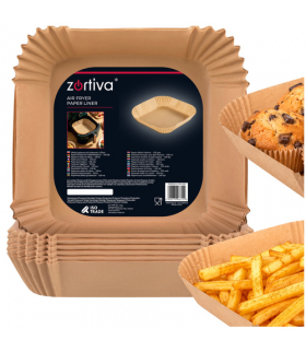 Wkład do Air Fryer, papierowy, silikonowany do frytownicy 23x23cm 100szt. Zortiva 19417