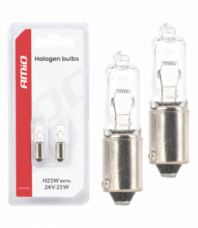Żarówka halogenowa H21W 24V 21W BAY9S AMiO 05023