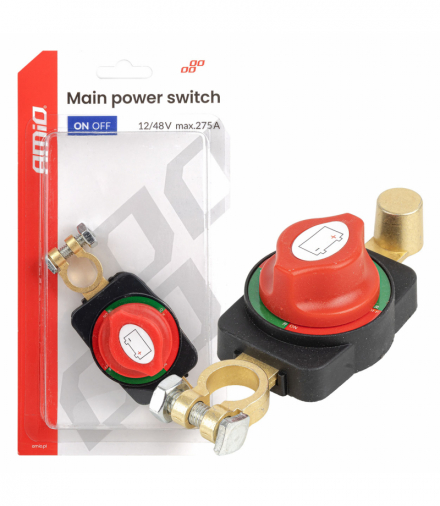 Główny wyłącznik prądu hebel akumulatora 12V-48V max 275A AMiO 04830