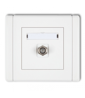 FLEXI Gniazdo antenowe pojedyncze typu F (SAT) niklowane Karlik FGF-1