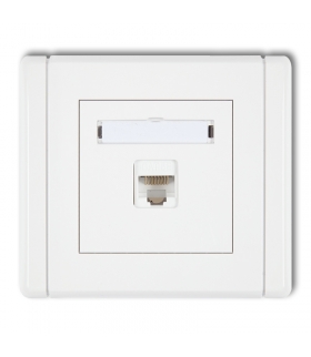 FLEXI Gniazdo komputerowe pojedyncze 1xRJ45, kat. 5e, 8-stykowe Karlik FGK-1