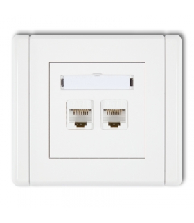 FLEXI Gniazdo komputerowe podwójne 2xRJ45, kat. 5e, 8-stykowe Karlik FGK-2