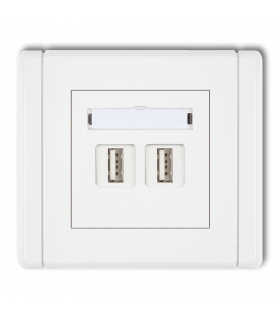 FLEXI Gniazdo podwójne 2xUSB A-A 3.0 Karlik FGUSB-6