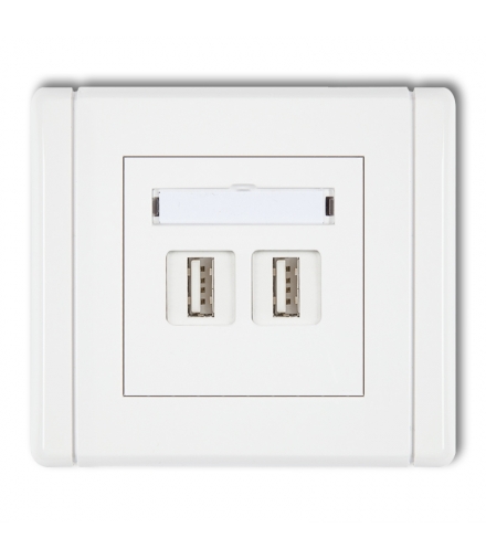 FLEXI Gniazdo podwójne 2xUSB A-A 3.0 Karlik FGUSB-6