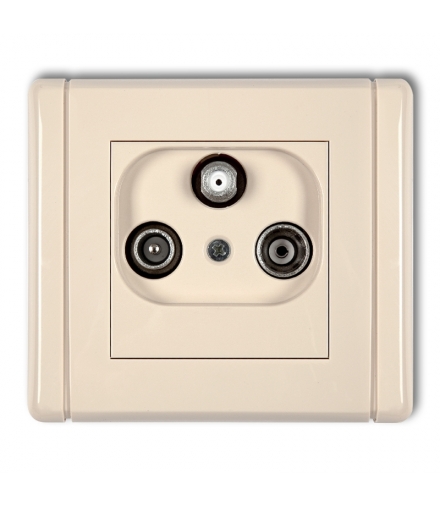 FLEXI Gniazdo abonenckie RTV-SAT końcowe (2 wejścia antenowe) Karlik 1FGST