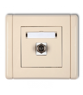 FLEXI Gniazdo antenowe pojedyncze typu F (SAT) niklowane Karlik 1FGF-1