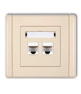 FLEXI Gniazdo komputerowe podwójne 2xRJ45, kat. 5e, 8-stykowe Karlik 1FGK-2