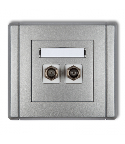 FLEXI Gniazdo antenowe podwójne typu F (SAT) niklowane Karlik 7FGF-2