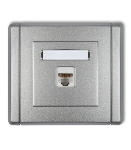 FLEXI Gniazdo komputerowe pojedyncze 1xRJ45, kat. 5e, ekranowane, 8-stykowe Karlik 7FGK-1e