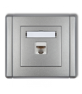 FLEXI Gniazdo komputerowe pojedyncze 1xRJ45, kat. 6, ekranowane, 8-stykowe Karlik 7FGK-5