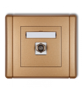 FLEXI Gniazdo antenowe pojedyncze typu F (SAT) niklowane Karlik 8FGF-1