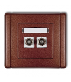 FLEXI Gniazdo antenowe podwójne typu F (SAT) niklowane Karlik 9FGF-2