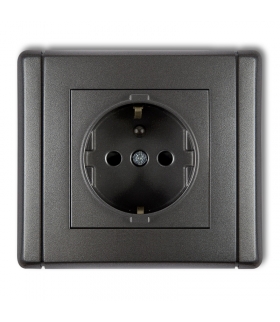 FLEXI Gniazdo pojedyncze z uziemieniem SCHUKO 2P+Z (przesłony torów prądowych) Karlik 11FGP-1sp