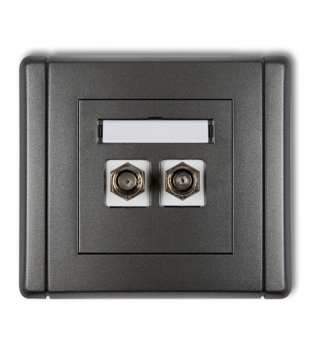 FLEXI Gniazdo antenowe podwójne typu F (SAT) niklowane Karlik 11FGF-2