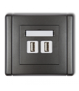 FLEXI Gniazdo podwójne 2xUSB A-A 2.0 Karlik 11FGUSB-2