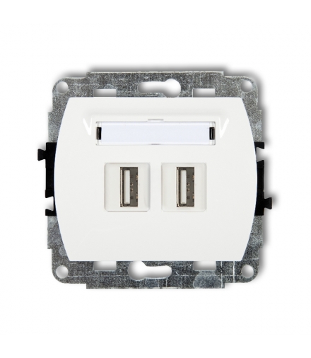 TREND Mechanizm gniazda podwójnego 2xUSB A-A 2.0 Karlik GUSB-2