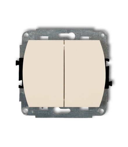 TREND Mechanizm łącznika zwiernego, dwubiegunowego (dwa klawisze bez piktogramów, osobne zasilanie) Karlik 1WP-44.2