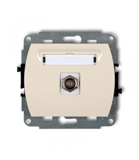 TREND Mechanizm gniazda antenowego pojedynczego typu F (SAT) niklowany Karlik 1GF-1