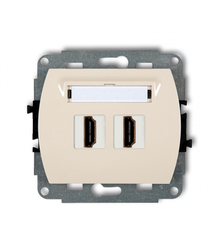 TREND Mechanizm gniazda podwójnego HDMI 2.0 Karlik 1HDMI-2