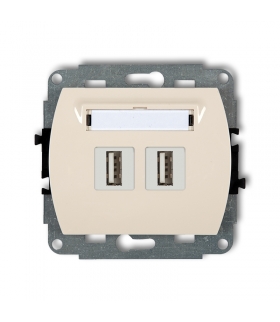 TREND Mechanizm gniazda podwójnego 2xUSB A-A 2.0 Karlik 1GUSB-2