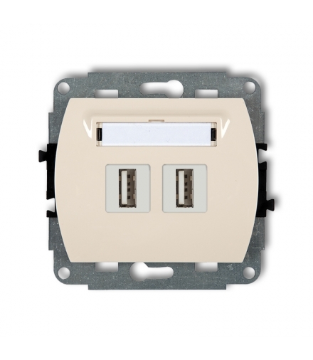 TREND Mechanizm gniazda podwójnego 2xUSB A-A 2.0 Karlik 1GUSB-2
