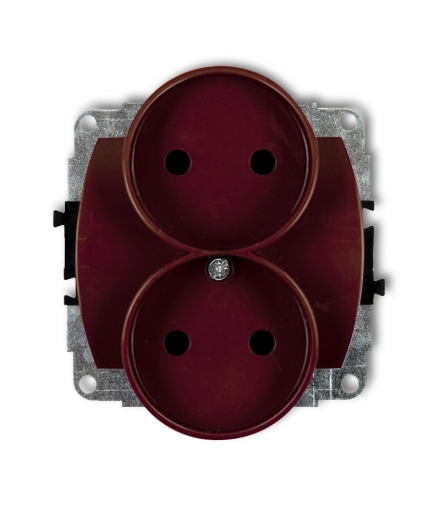 TREND Mechanizm gniazda podwójnego do ramki poziomej bez uziemienia 2x2P (przesłony torów prądowych) Karlik 4GPR-2p