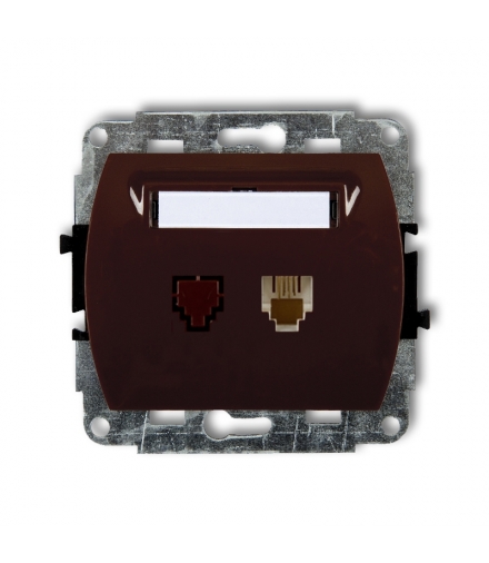 TREND Mechanizm gniazda telefonicznego pojedynczego 1xRJ11, 4-stykowy Karlik 4GT-1